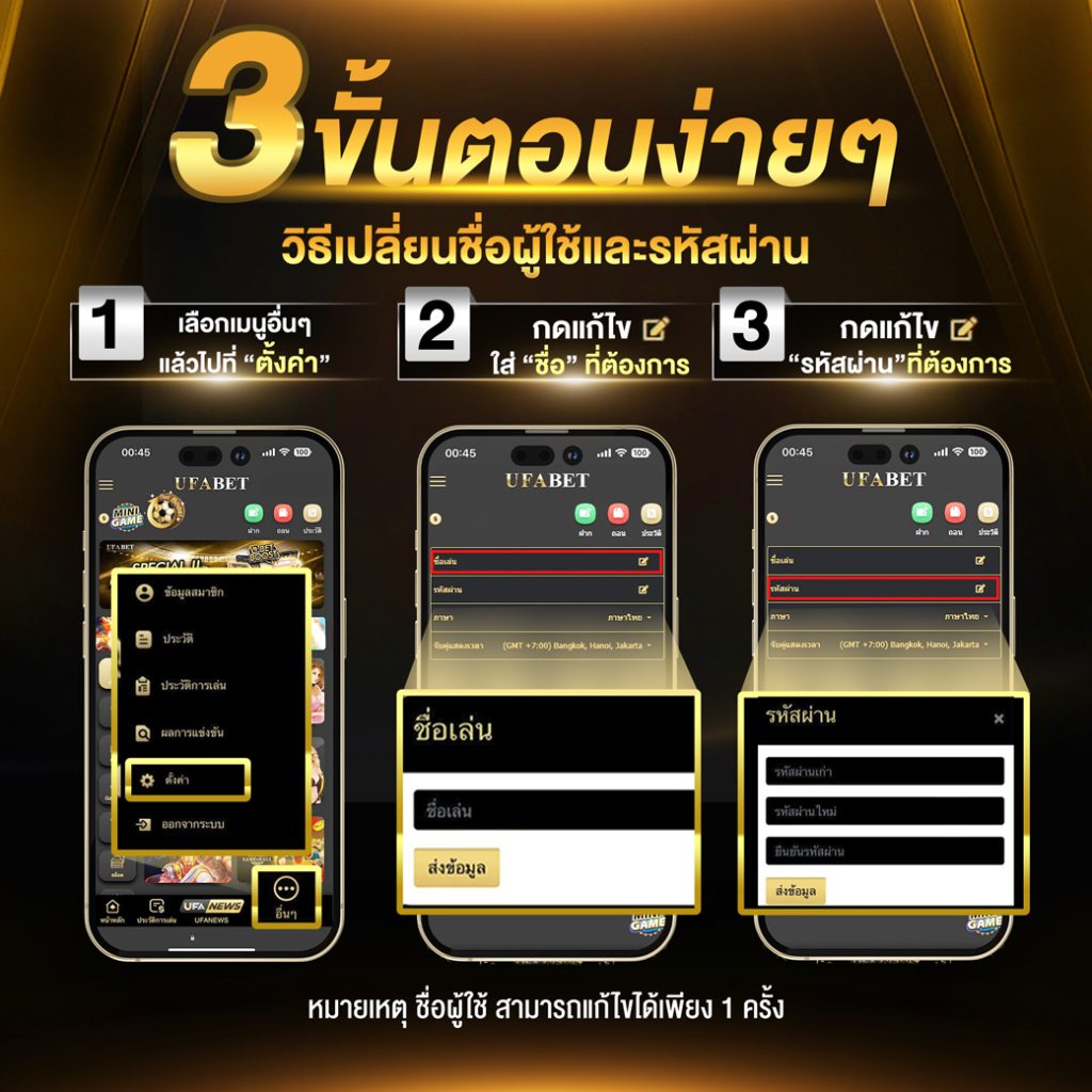 การแก้ไขรหัสผ่านและการตั้งชื่อเล่น การแก้ไขรหัสผ่านและการตั้งชื่อเล่น